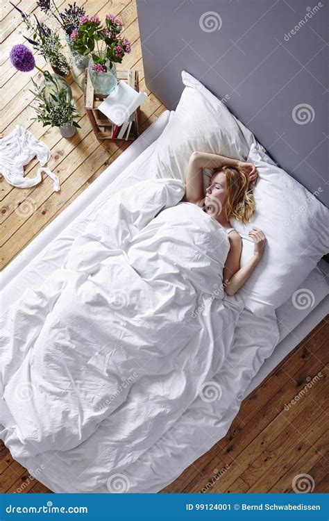 Red Haired Woman Sleeping Stock Image Image Of Headed