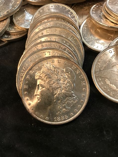 1885 O Uncirculated Roll 20 Coins Morgan Silver Dollar Property Room