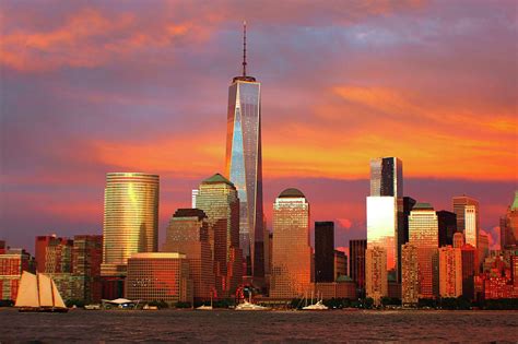 Sunset Over Downtown Manhattan Photograph By Habib Ayat Pixels