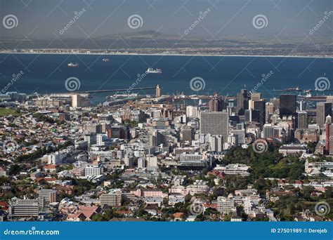 Aerial View Of Cape Town Stock Image Image Of Architecture 27501989