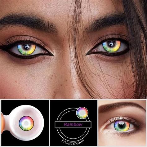 Eye Circle Lens Rainbow Flash Colored Contact Lenses A1153 Fashionoop