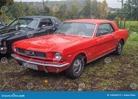 Classic American Car Ford Mustang In Red Editorial Stock Photo Image