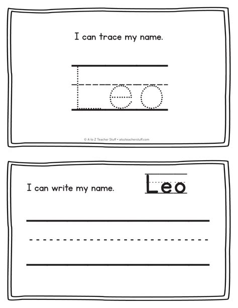 Leo Name Printables For Handwriting Practice A To Z Teacher Stuff