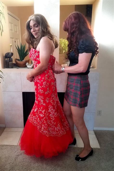 Its Nice Having My Friend Zip Me Up Into One Of Her Dresses