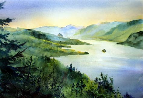 Beautiful Painting Of The Columbia River Gorge By Local Artist Bonnie