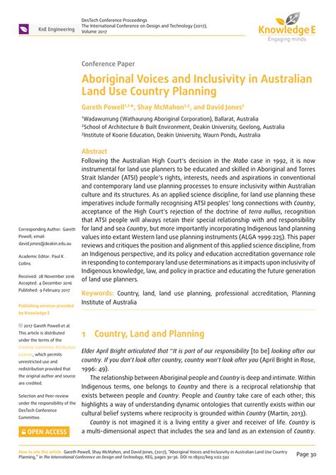 Pdf Aboriginal Voices And Inclusivity In Australian Land Use Country
