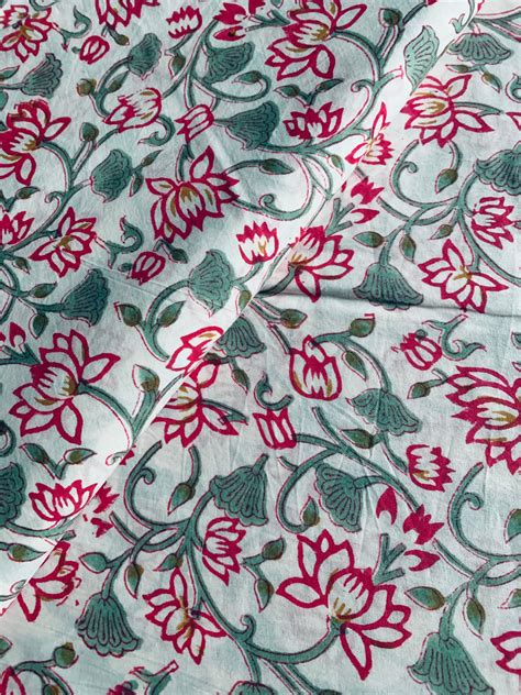 Cotton Fabric Modern Floral Fabric Indian Dress Fabric Sewing Theme