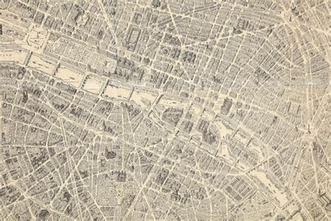 Vintage Map Of Paris Ca 1950s Plan De Paris à Vol Doiseau For