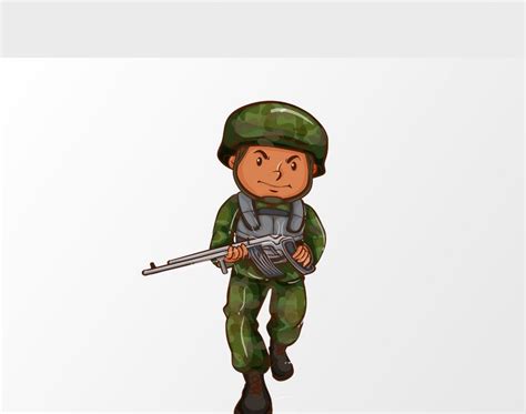 Gambar Askar Kartun Contoh Kartun Lelaki Tentera Kartun Gambar Unduh