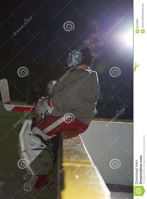 Ice Hockey Players On Bench Stock Image Image Of Group Penalty 60153967