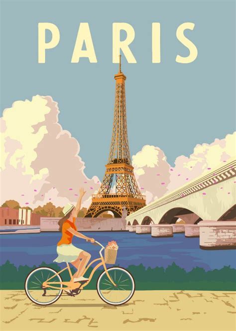 Paris Vintage Travel Poster Zazzle Retro Poster Paris Poster