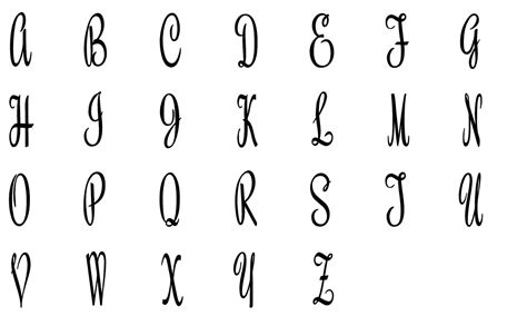 Script Monogram Stencil 2 Letters Stencil Planet