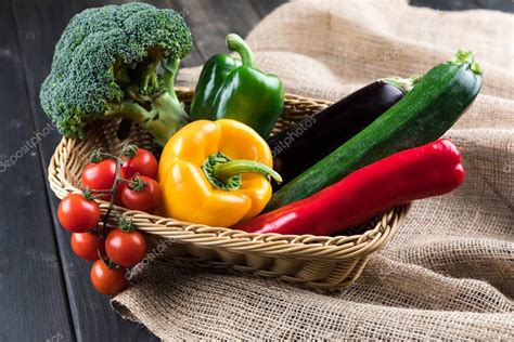 Fresh Vegetables In Basket — Stock Photo © Vikakhalabuzar 149692782