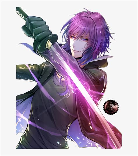 Purple Haired Anime Boy Yukari K Project Transparent Png 631x847