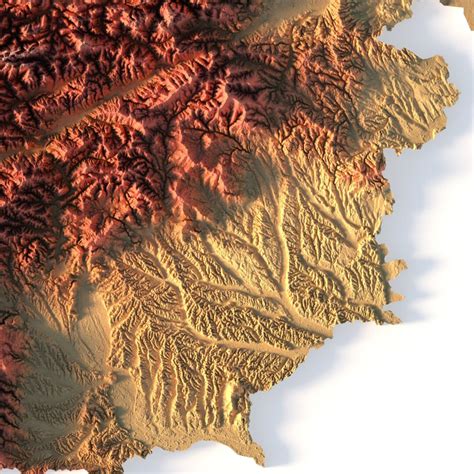 Relief Map Of Austria 3d Models And 3d Maps