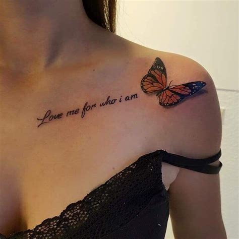Butterfly Tattoo With Quote Shortquotes Cc