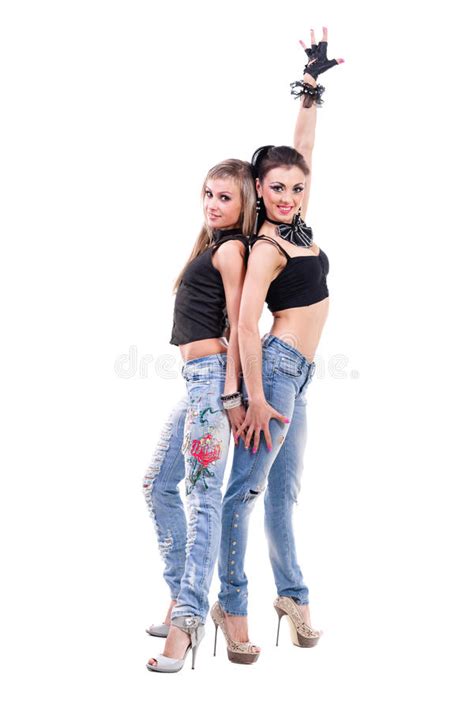 Deux Filles Sexy Dans Des Jeans Photo Stock Image Du Moderne Passion 38127966