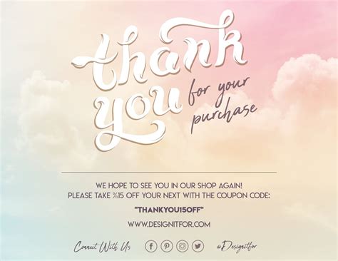 Thank You For Your Purchase Card Template Order Template Editable