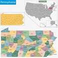 Map of Pennsylvania - Guide of the World