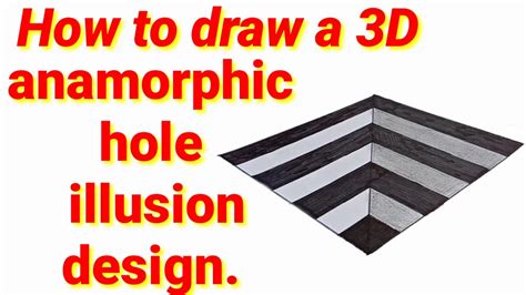 How To Draw A 3d Anamorphic Hole Illusion Design Youtube