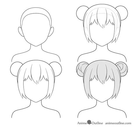 How To Draw Anime And Manga Hair Female Animeoutline Anime Drawings Tutorials Drawings