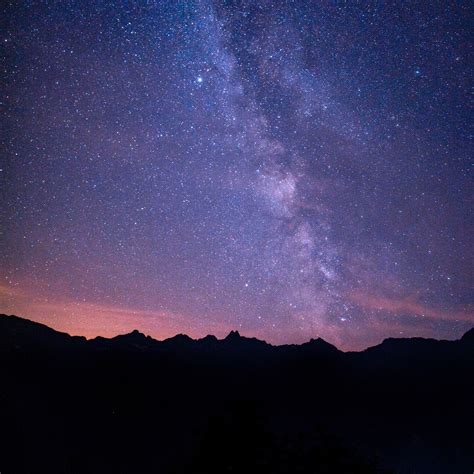 Download Wallpaper 2780x2780 Milky Way Starry Sky Night Mountains