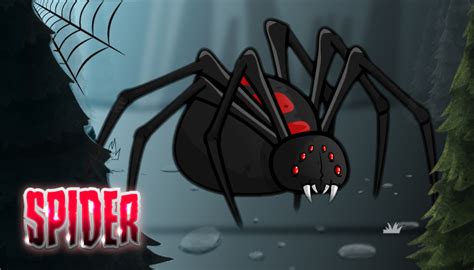 Giant Black Widow Spider Sprites Gamedev Market