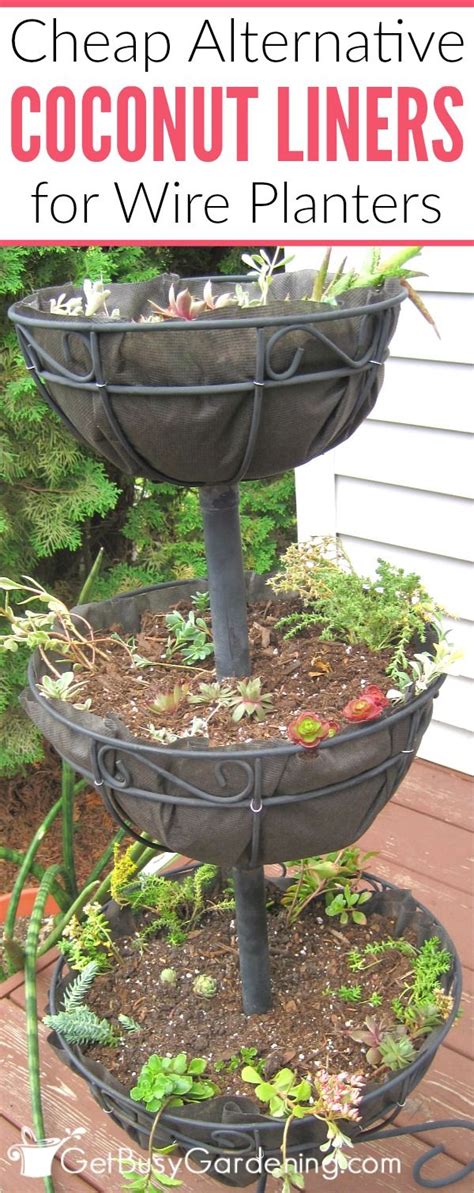 A Cheap Alternative To Coconut Liners For Hanging Baskets And Planters
