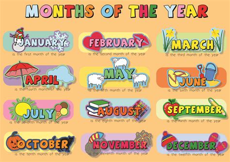 Spanish Months Of The Year Clipart Month Year December Clipart Banner