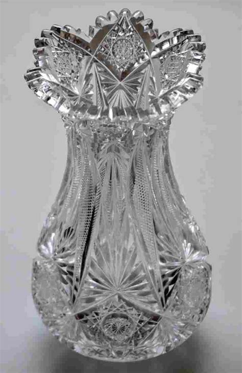 American Brilliant Cut Crystal Flower Vase Fine Quality Sep 26 2018 Vidi Vici Gallery In Ca