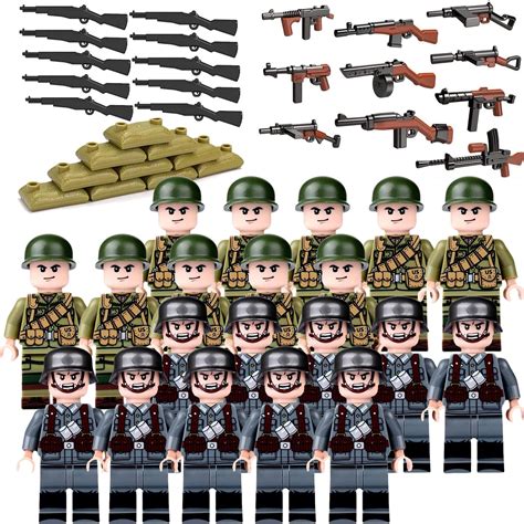 Buy 50 Pcs Army Battle Playsetamerican Vs German Army Squad Ww2 World