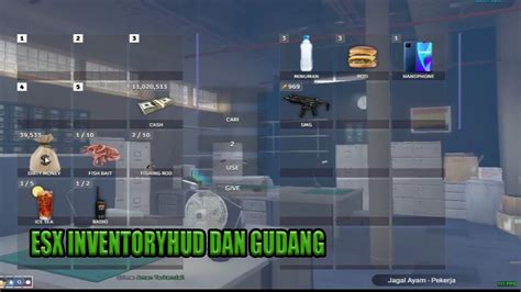 Esx Gudang Dan Esx Inventory Hud Fivem Locker System Youtube