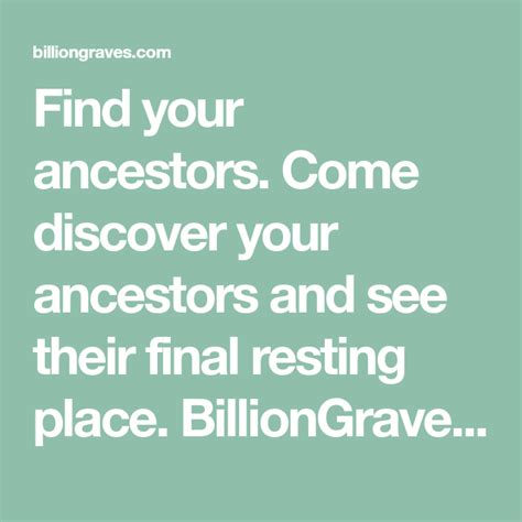 Find Your Ancestors Come Discover Your Ancestors And See Their Final