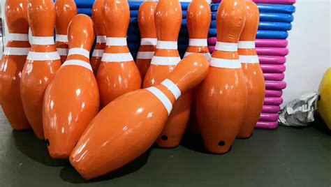 Inflatable Bowling Pin Set Human Decorated Giant Inflatable Bowling