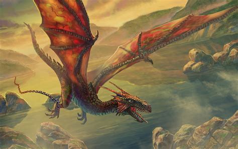 Flaying Dragon Fantasy Artwork Wallpapers Hd Desktop And Mobile