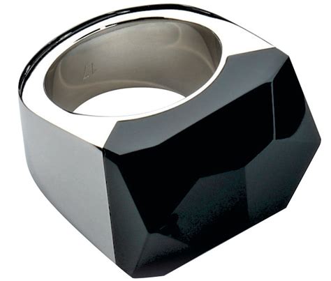 Square Ring Black Xs 53 By Leonardo Bijoux