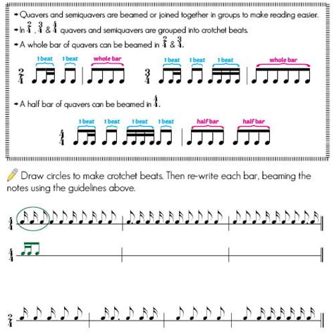 Teaching Music Students To Group Or Beam Notes Correctly Colourful Keys