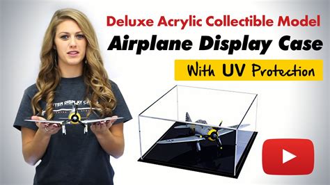 Deluxe Acrylic Collectible Model Airplane Display Case With Uv