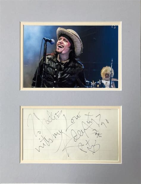 Adam Ant Autograph Mounted Back In The Dae