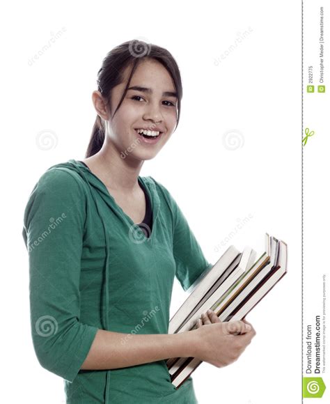 School Girl With Books Royalty Free Stock Photo Image