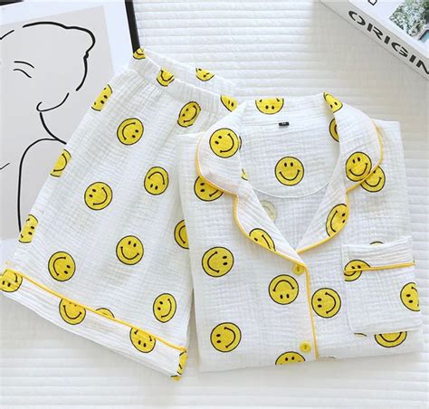 Smile Face Pajamas Preppy Pyjamas Preppy Sleepwear Trendy Etsy Australia