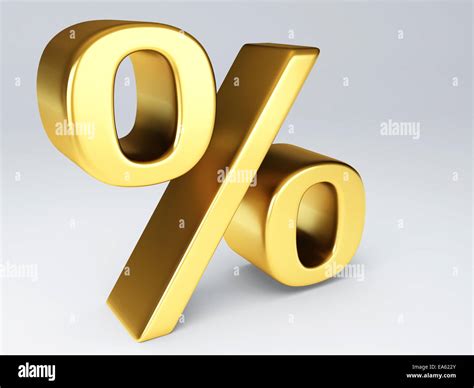 Gold Percent Sign 3d Stock Photo Alamy