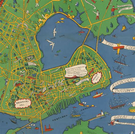 A Map Of Portland Maine And Some Places Thereabout Katherine Dudley