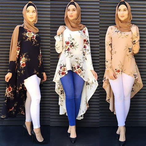 Fashion Muslim Clothing Long Sleeve Print Shirts Blouse Women Loose Tops Abaya Dresses Hijab
