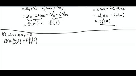 How To Show That A Partial Differential Equation Is Linear Youtube