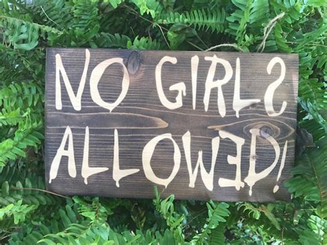 No Girls Allowedrustic Wooden Signboys Only Signdoor