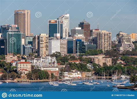 North Sydney Skyline And Neutral Harbour Australia Editorial Stock