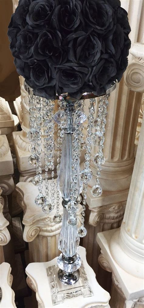 Crystal Centerpiece Stand With Crystal Globe Hanging Etsy Crystal