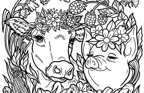 Free printable pigs coloring pages for kids. Printable Vegan Coloring Page—A Mindfulness Activity for Kids!