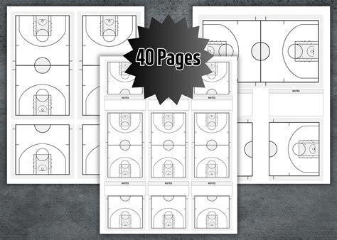 Basketball Playbook Template Printable Blank Basketball Diagrams